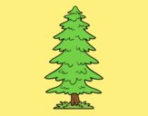 Coloring page Great fir tree painted byAnia