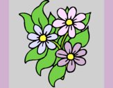 Coloring page Little flowers painted byAnia