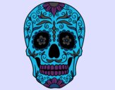 Coloring page Mexican skull painted byMaddi