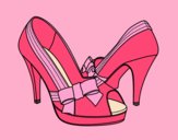 Coloring page Shoes with bow painted byAnia