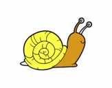 Coloring page The snail painted byNASTASIA