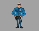 Coloring page Tough cop painted byCherokeeGl
