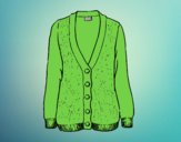 Coloring page Woolen cardigan  painted byAnia