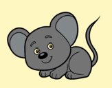 Coloring page A little mouse painted byAnia