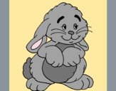 Coloring page Affectionate rabbit painted byAnia