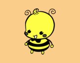 Coloring page Baby bee painted byAnia