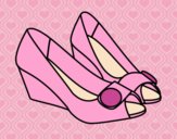 Coloring page Beautiful shoes painted byAnia