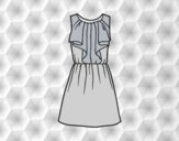 Coloring page Cocktail dress painted byAnia