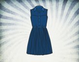 Coloring page Denim dress painted byAnia