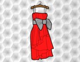 Coloring page Evening dress painted byAnia