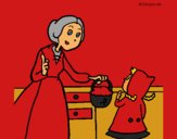 Coloring page Little red riding hood 2 painted byCherokeeGl