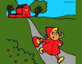 Coloring page Little red riding hood 3 painted byCherokeeGl