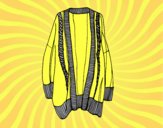 Coloring page Long open sweater painted byAnia