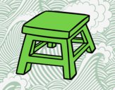 Coloring page Square stool painted byAnia