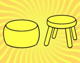 Coloring page Stools painted byAnia