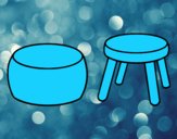 Coloring page Stools painted byAnia