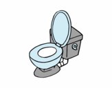 Coloring page Toilet bowl painted byJohanna