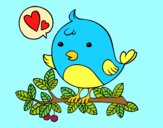 Coloring page Twitter bird painted byAnia
