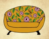 Coloring page Vintage Couch painted byAnia