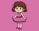 Little girl with modern dress