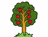 Coloring page An apple tree painted byKhaos