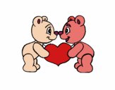 Coloring page Bears in love painted byMaddMaxx