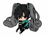 Coloring page Miku Chibi vocaloid painted byKhaos
