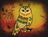 Coloring page Winter Barn owl painted byKhaos
