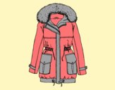 Coloring page Winter coat painted byAnia