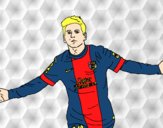 Coloring page Messi painted bykian