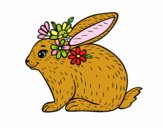 Coloring page Spring rabbit painted byKendall