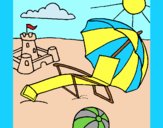 Coloring page Beach painted byAnia
