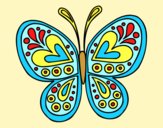Coloring page Butterfly mandala painted byAnia