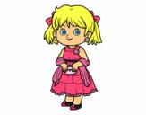 Little girl with elegant dress