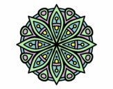 Coloring page Mandala for the concentration painted byKendall