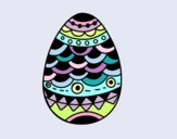 Coloring page japanese-style easter egg painted byLily2020