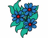 Coloring page Little flowers painted byKhaos