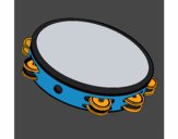 Coloring page Tambourine painted byKhaos