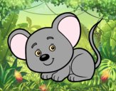 Coloring page A little mouse painted byAnia