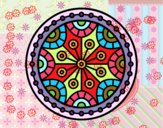Coloring page Mandala mental balance painted bySant