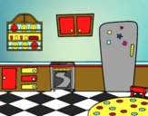 Coloring page Traditional Kitchen painted byBoylover2