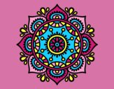 Coloring page Mandala to relax painted byAnia