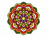 Coloring page Mandala flower petals painted byMirdy
