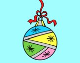 Coloring page A Christmas round ball painted byAnia