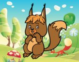 Coloring page A little squirrel painted byfawnamama1