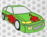 Coloring page Car with flames painted byAnia