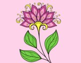 Coloring page Decorative flower painted byAnia