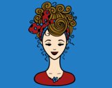 Coloring page Hairstyle with loop painted bysamg