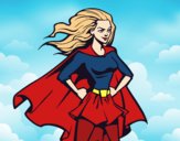 Coloring page Super girl painted bysamg
