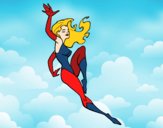Coloring page Super woman painted bysamg